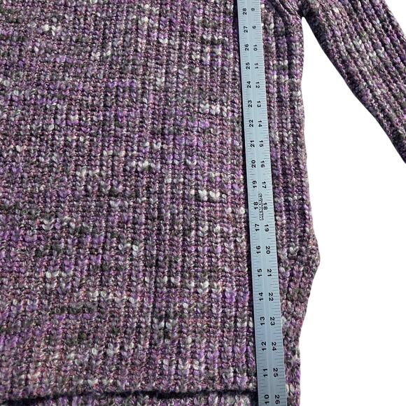 Ruff Hewn long wool & acrylic sweater, high collar, womens sz small, purple - Picture 7 of 7